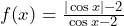 f(x)=\frac{|\cos x|-2}{\cos x-2}