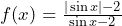 f(x)=\frac{|\sin x|-2}{\sin x-2}